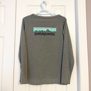 Patagonia Light Sweatshirt with Aqua and Yellow Logo